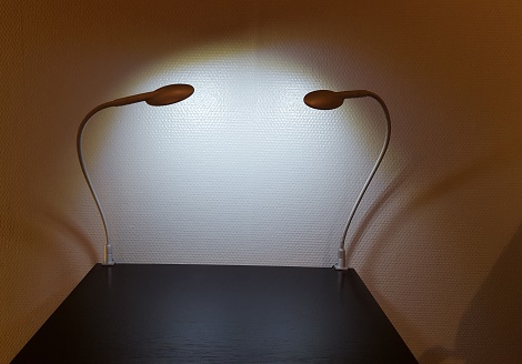 Bedlamp met ledverlichting te bevestigen aan hoofdbord of aan het nachtkastje